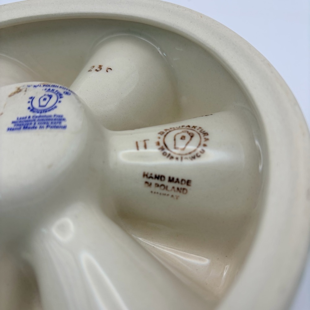 Polish Pottery Tea Warmer | Handmade in Poland Floral Stoneware | Microwave Safe - Picture 9 of 10